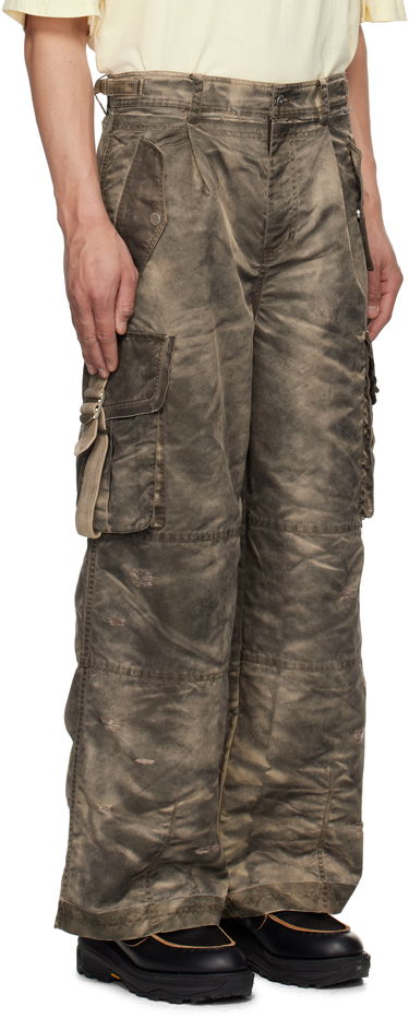 Cargo bukser Feng Chen Wang Feng Chen Wang Sandwashed Cargo Pants Brun | FUS19TR10B, 4