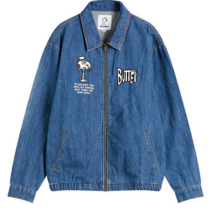 Jakke Butter Goods Peanuts Spike Denim Jacket Blå | BGBP240901-DIN