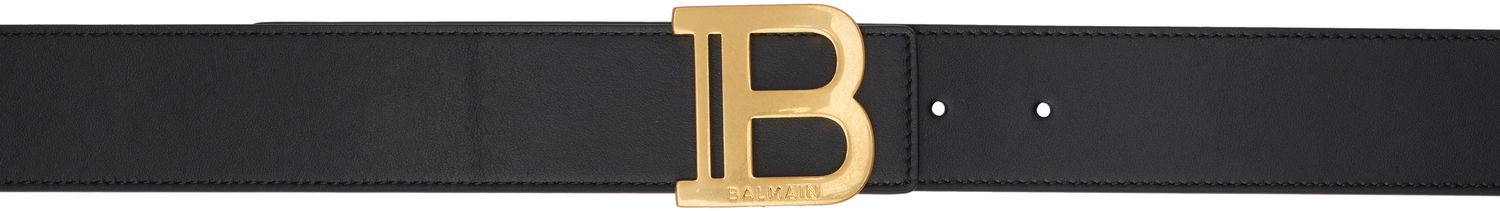 Bælter Balmain Balmain Leather B Belt Sort | EN1WJ002LVTL, 0