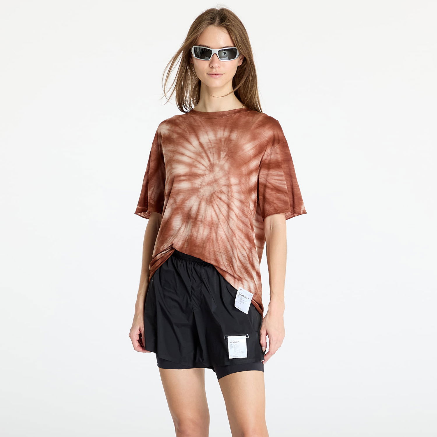 T-shirt Satisfy CloudMerino T-Shirt UNISEX Tie-Dye Pine Brun | 11002-TDPI, 1
