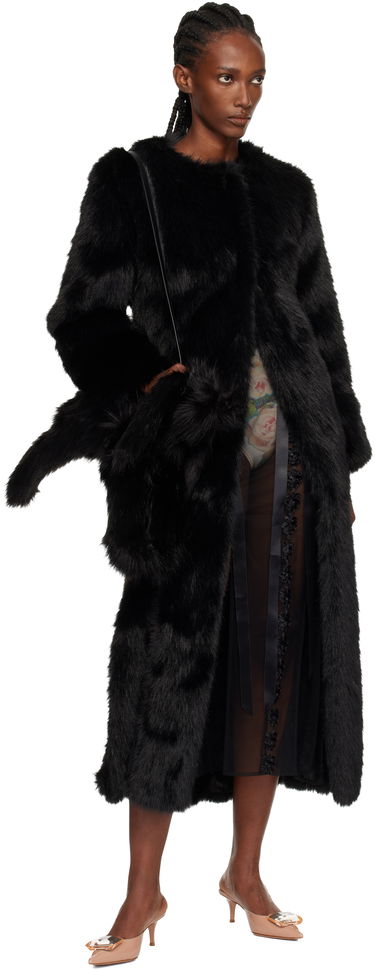 Skuldertaske Simone Rocha Simone Rocha Faux Fur Hare Crossbody Bag Sort | BAG197B 0815, 3