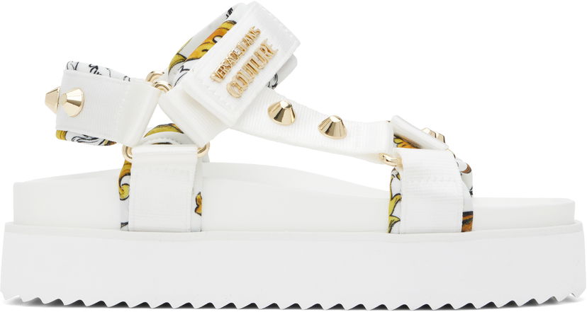 Sneakers og sko Versace Versace Jeans Couture Beach Sandals Hvid | E78VA3SM2_EZS187