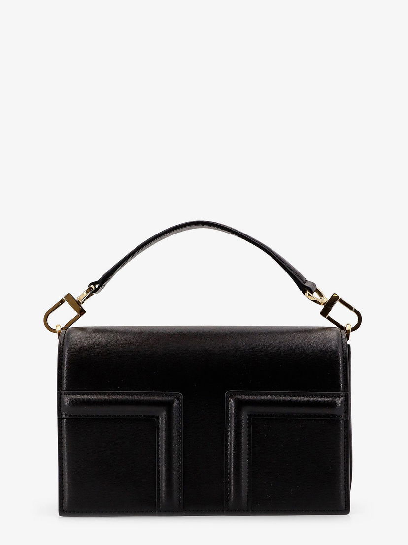 Håndtaske TOTEME Toteme T-Flap Shoulder Bag Sort | 244WAL0049LE0025001