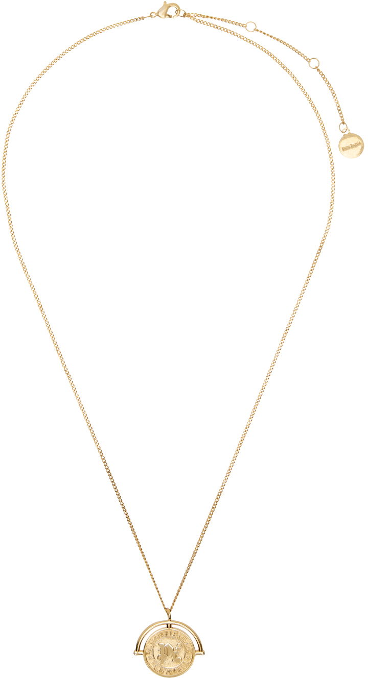 Halskæde Palm Angels Monogram Chevalier Necklace "Gold" Beige | PMOB111R24MAT0017676, 0