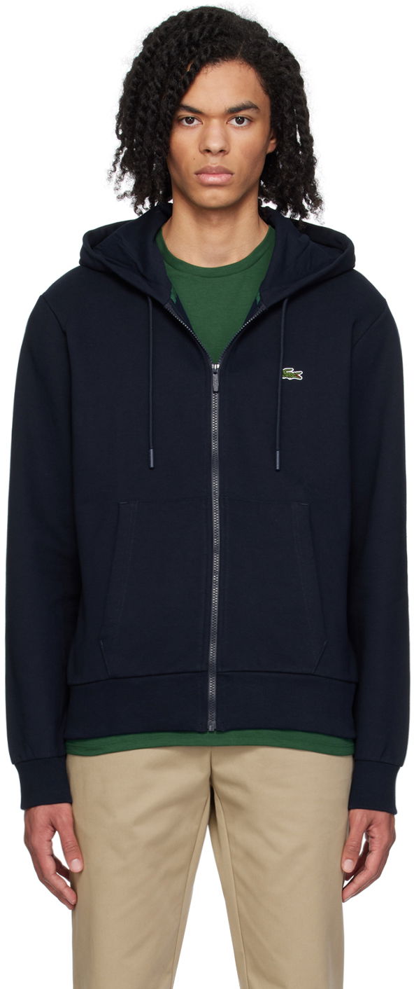 Sweatshirt Lacoste Zip-Up Hoodie Mørkeblå | SH9626_166, 0