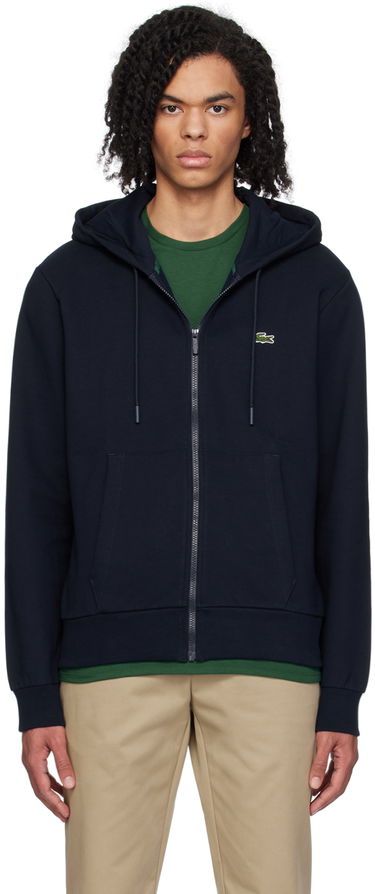 Sweatshirt Lacoste Zip-Up Hoodie Mørkeblå | SH9626_166, 0