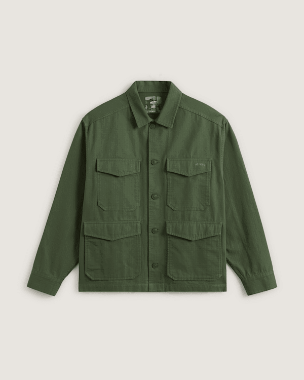 Jakke Vans Skate Military Overshirt Grøn | VN000R38EN6, 0