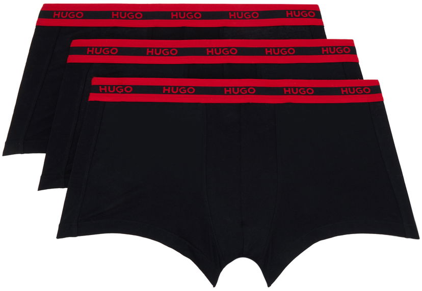 Boksere BOSS Hugo Three-Pack Logo Boxers Sort | 50503083