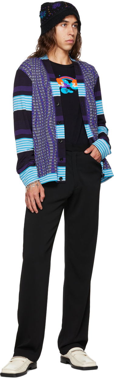 Sweater Anna Sui Anna Sui Stripe Cardigan Lilla | M622G31, 3