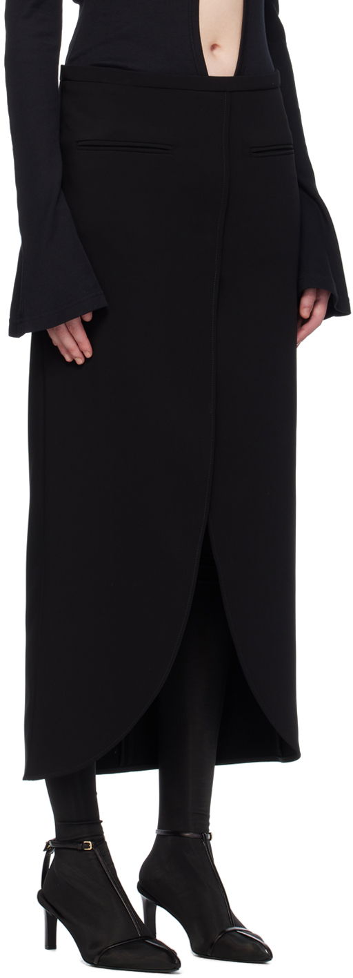 Nederdel Courrèges Courrèges Ellipse Midi Skirt Sort | 224CJU142PL0159, 1