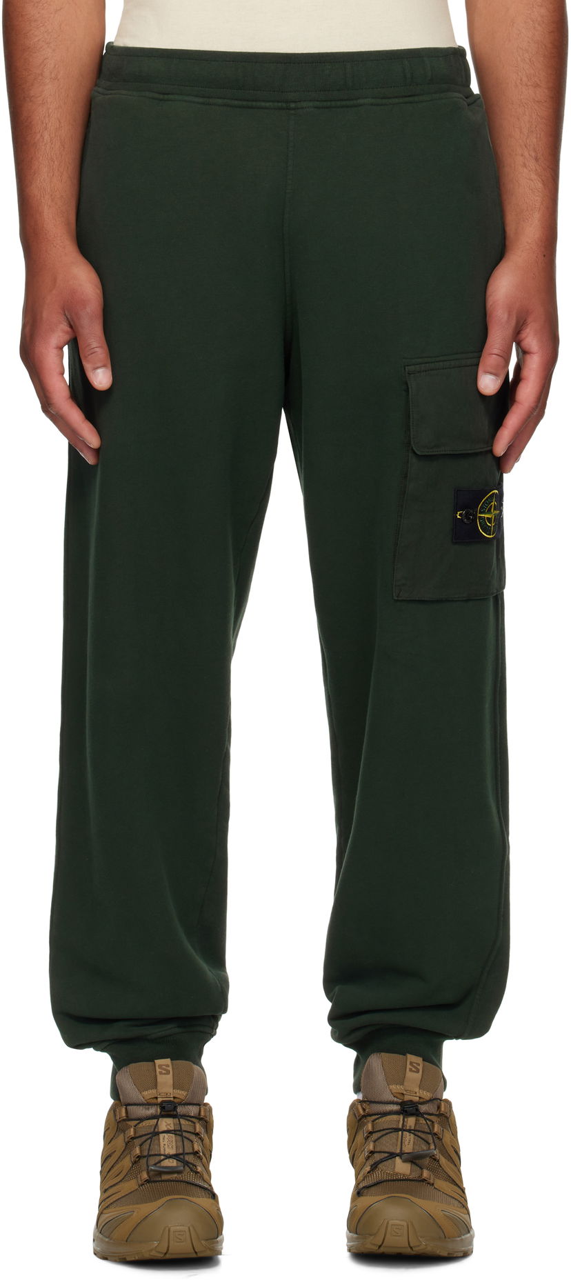 Joggingbukser Stone Island Stone Island Brushed Organic Cotton Fleece Sweatpants Grøn | K2S15 6200003 S0A20