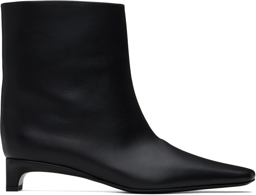 Skopleje Loulou de Saison Loulou de Saison Leather Ankle Boots Sort | CELINE