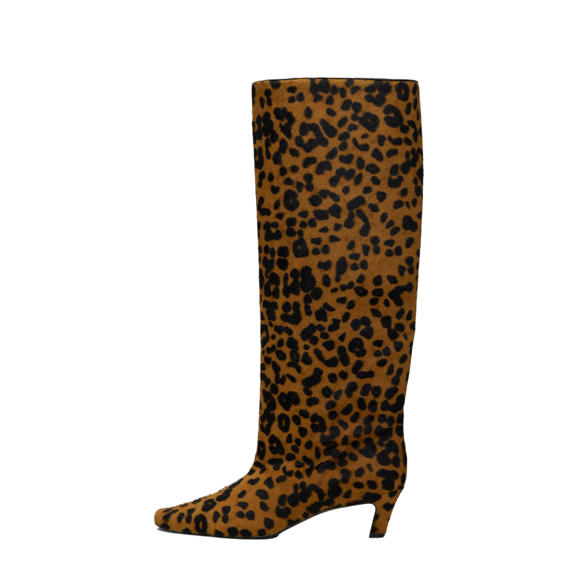 Sneakers og sko TOTEME Wide Shaft Calf Hair Boots Brun | 243-WAS3114-LE0070