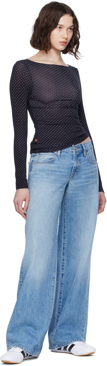 T-shirt Miaou Miaou Amelia Polka Dot Long Sleeve T-Shirt Sort | 7183TJBBWP, 3
