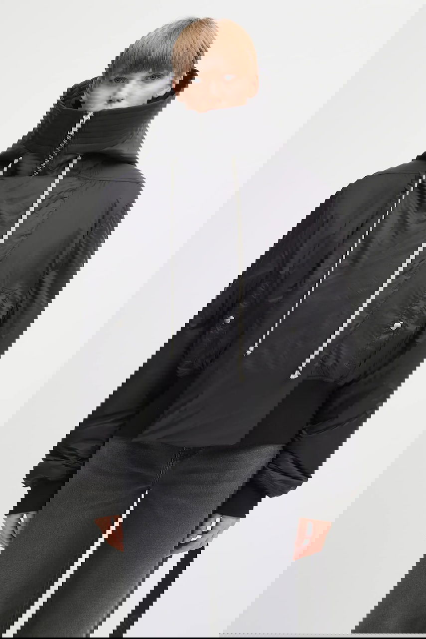 Parka Rick Owens Rick Owens DRKSHDW Cropped Alice Parka Oversize Sort | DS02E7731.NP, 0