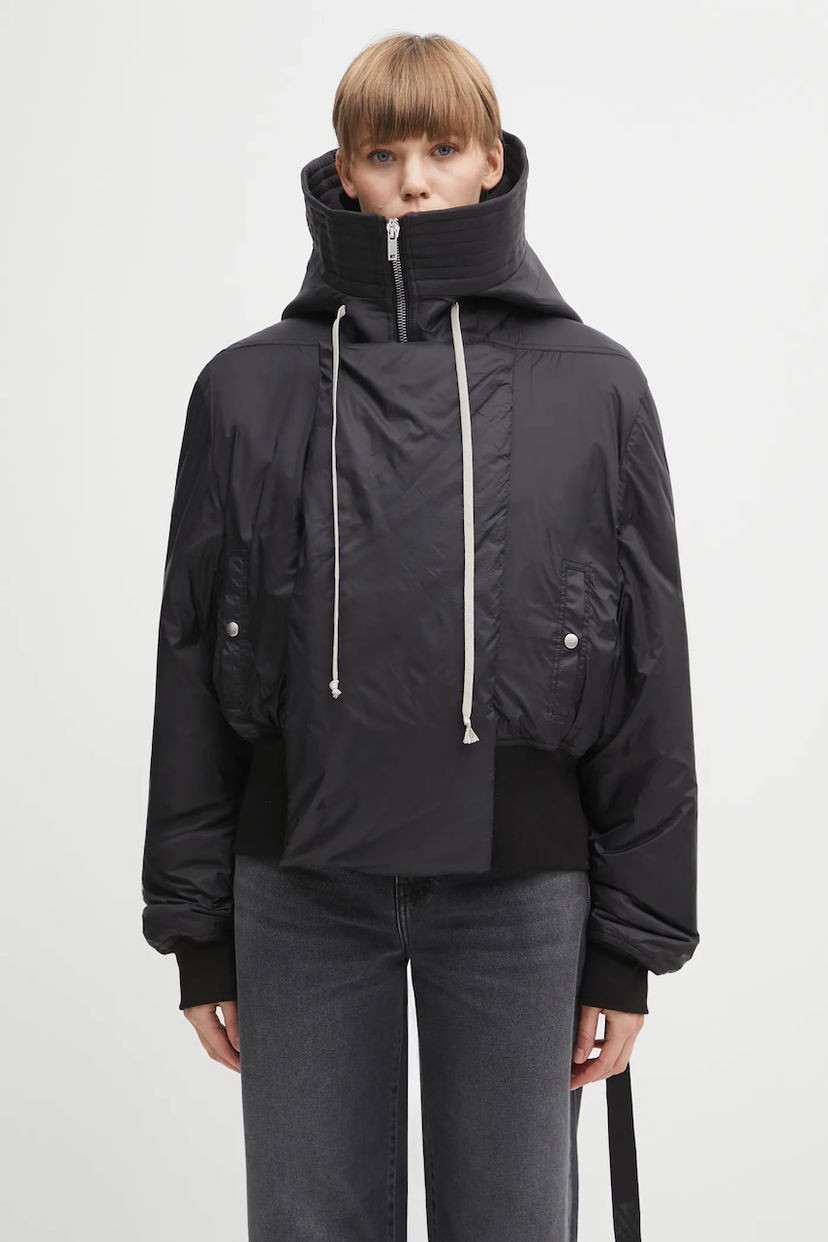 Parka Rick Owens Rick Owens DRKSHDW Cropped Alice Parka Oversize Sort | DS02E7731.NP