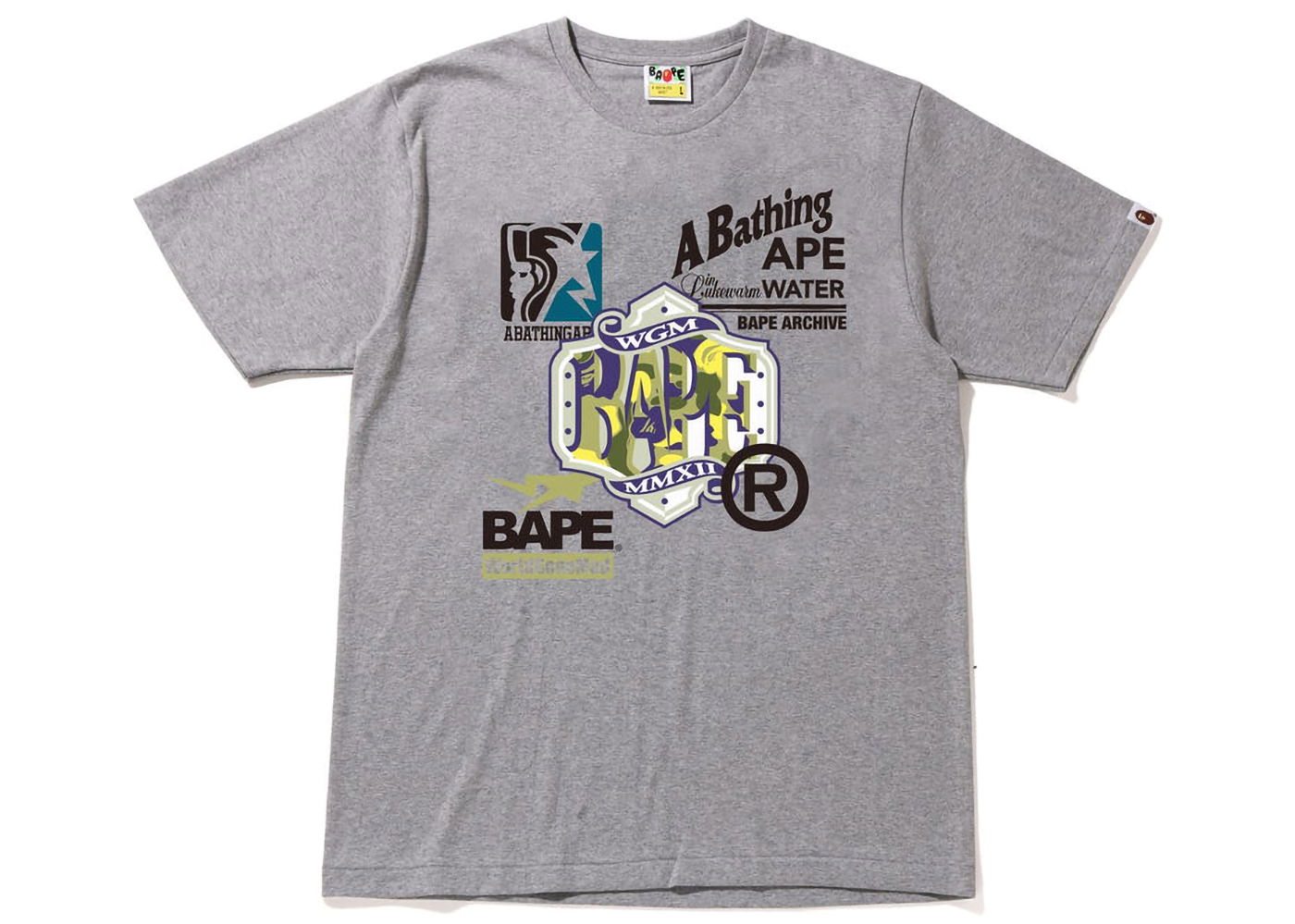 T-shirt BAPE Archive Graphic #10 Tee Grå | 1I70-110-003, 0