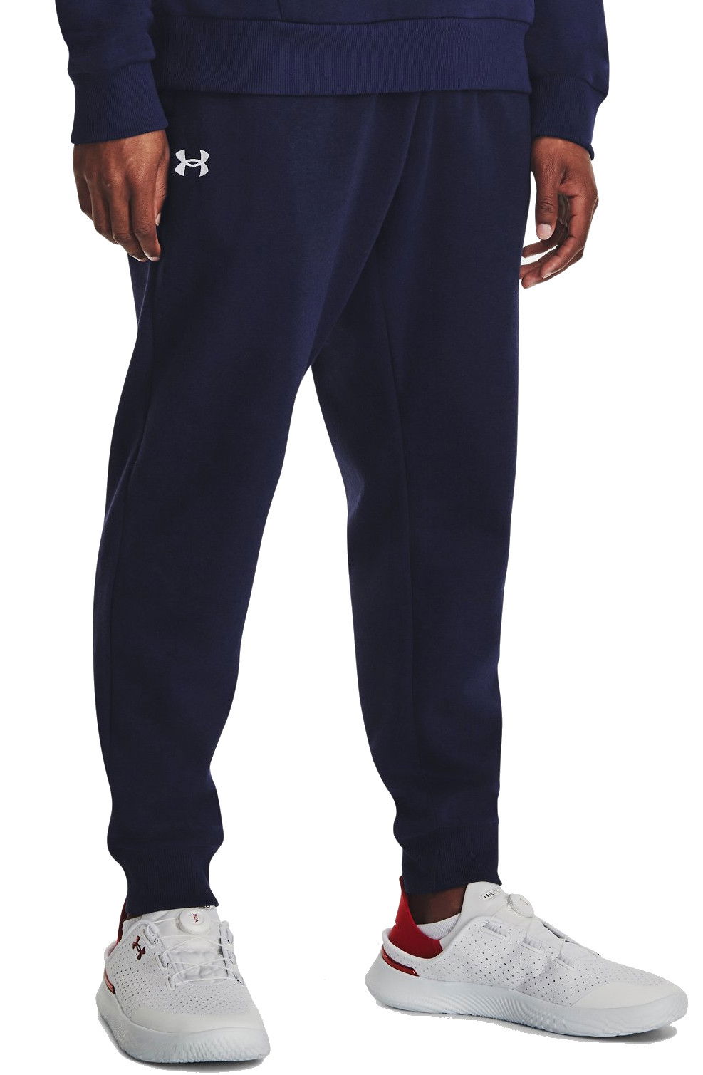Bukser Under Armour Rival Fleece Mørkeblå | 1379774-410, 0