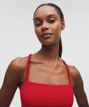 Tanktop lululemon Nulu Cropped Ruffle Tank Top Rød | prod20004239, 3