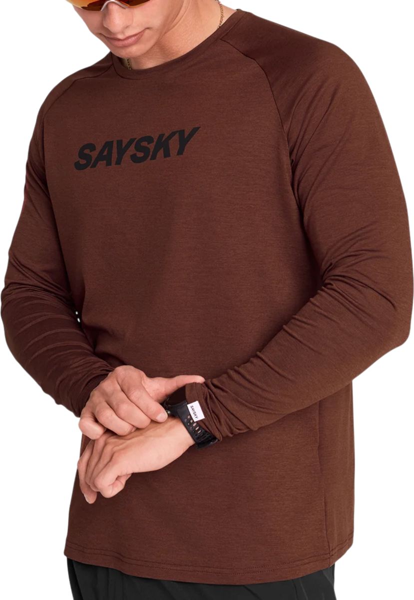 T-shirt Saysky Saysky Logo Pace Long Sleeve T-Shirt Brun | omrls21c5008-omrls21c5008, 0