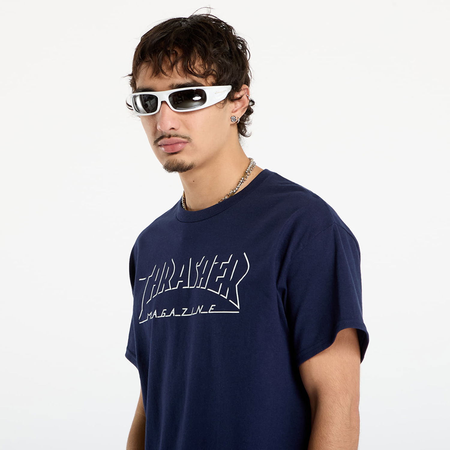 T-shirt Thrasher Shadow Mag Logo T-Shirt Mørkeblå | 145765, 1