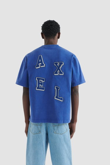 T-shirt AXEL ARIGATO Typo Embroidered T-Shirt Blå | A0787005, 3
