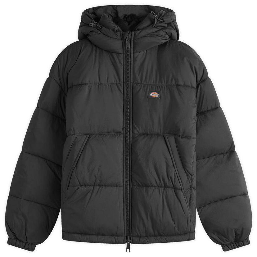 Puffer jakke Dickies Alatna Oversized Puffer Jacket Black Sort | DK0A4YJU-001