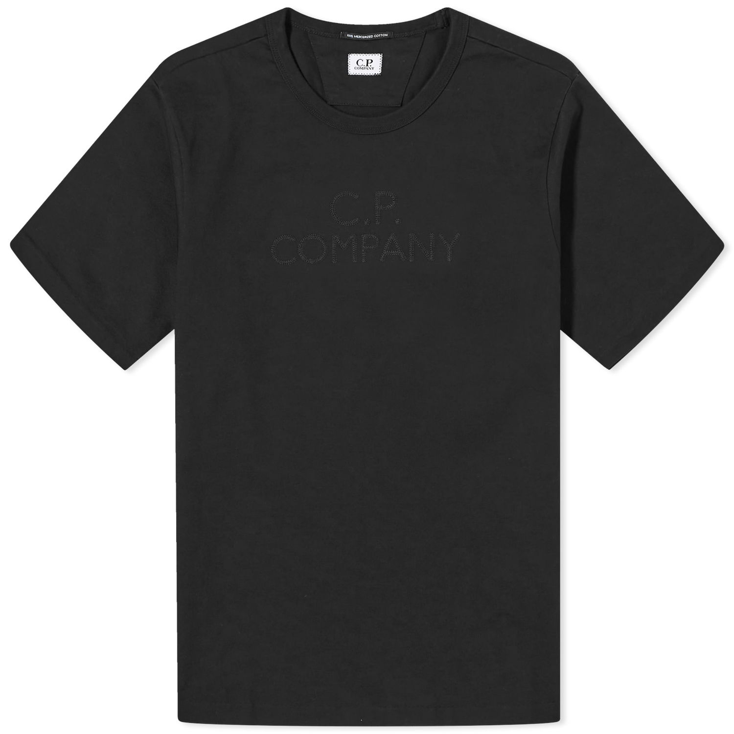 T-shirt C.P. Company 30/2 Mercerized Jersey Twisted Logo T-Shirt Sort | CMTS148A-006203W-999, 0