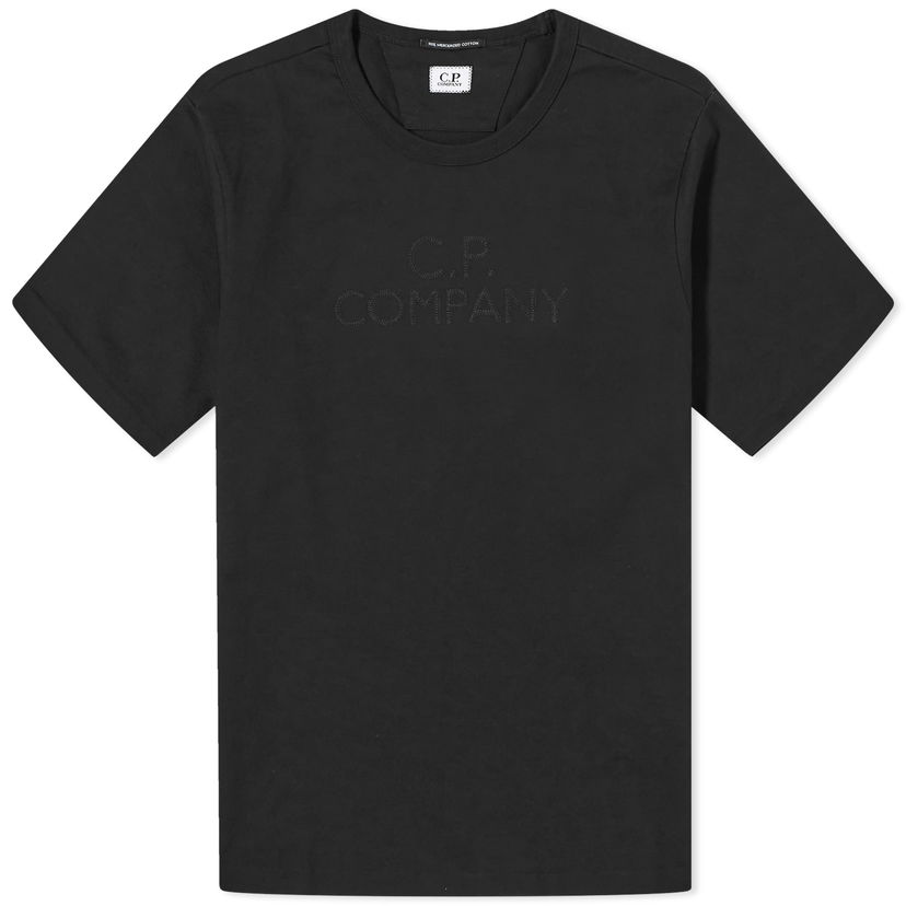 T-shirt C.P. Company 30/2 Mercerized Jersey Twisted Logo T-Shirt Sort | CMTS148A-006203W-999