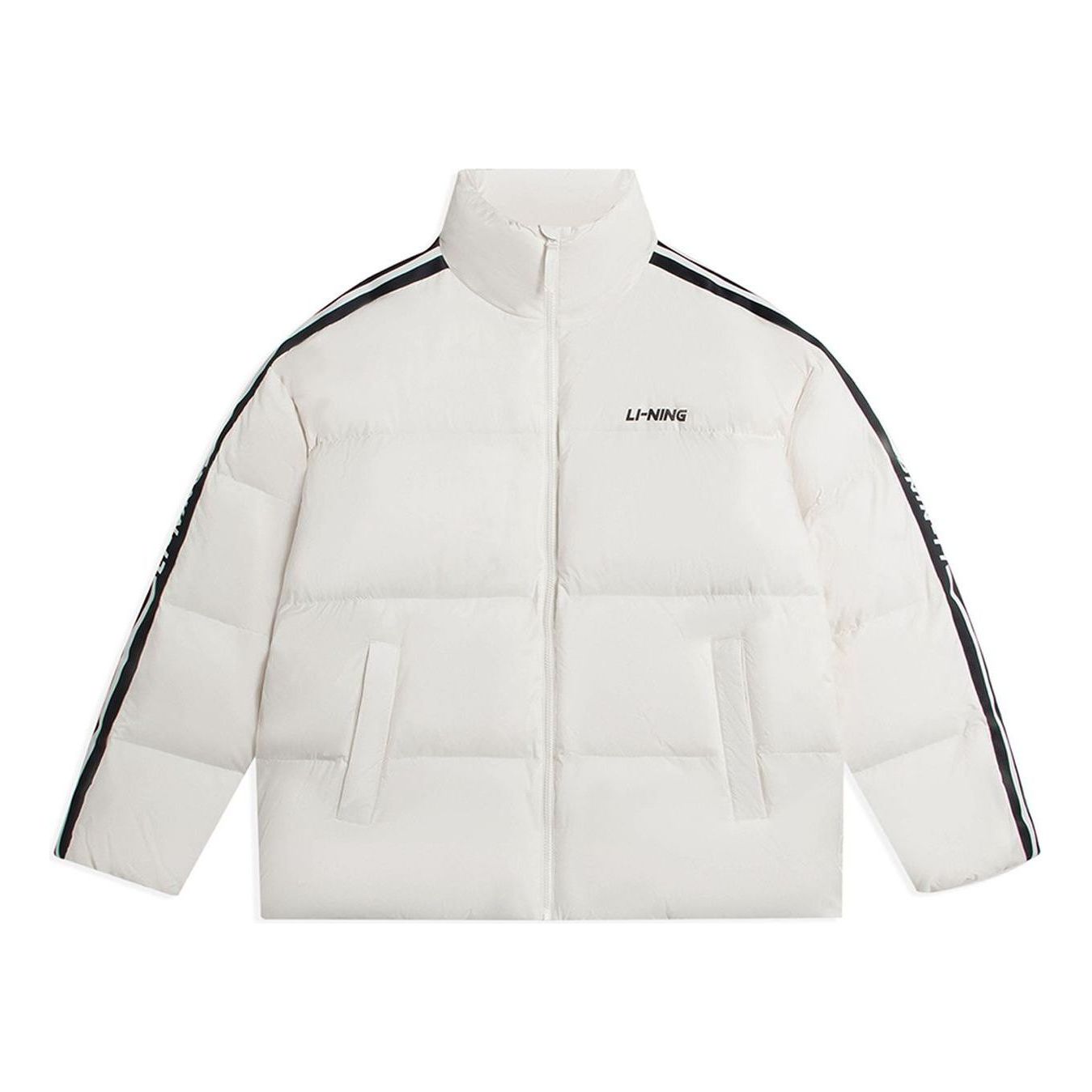 Puffer jakke Li-Ning Graphic Short Down Jacket Hvid | AYMS337-2, 0