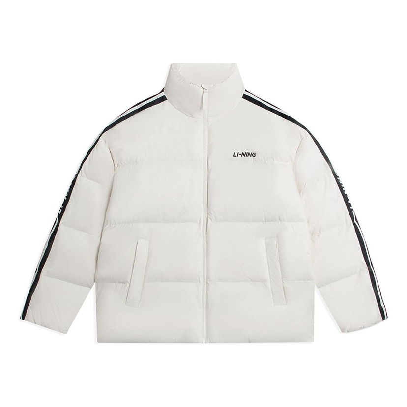 Puffer jakke Li-Ning Graphic Short Down Jacket Hvid | AYMS337-2