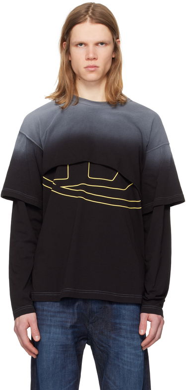T-shirt Diesel Diesel T-Besh Cut Long Sleeve T-Shirt Sort | A16133-0KNAQ-9XX, 0