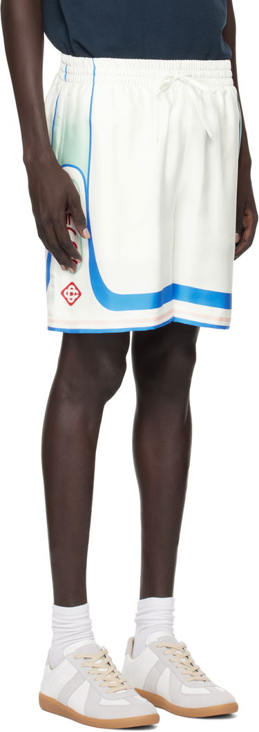 Shorts Casablanca Casablanca Fuji Dream Silk Shorts Hvid | MPF25-TR-012-04, 1
