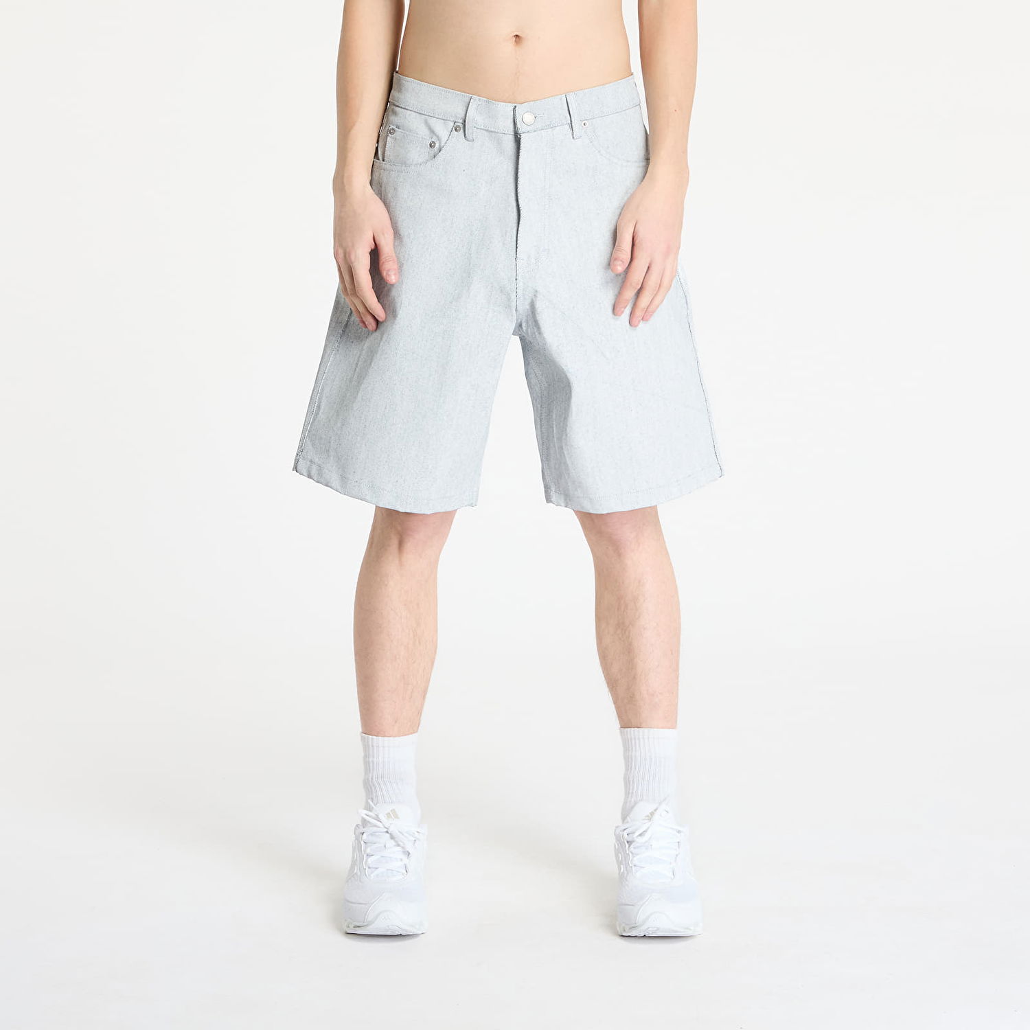 Shorts Pleasures Pleasures Baggy Jorts 28 Grå | P25SP031 WHITE, 0