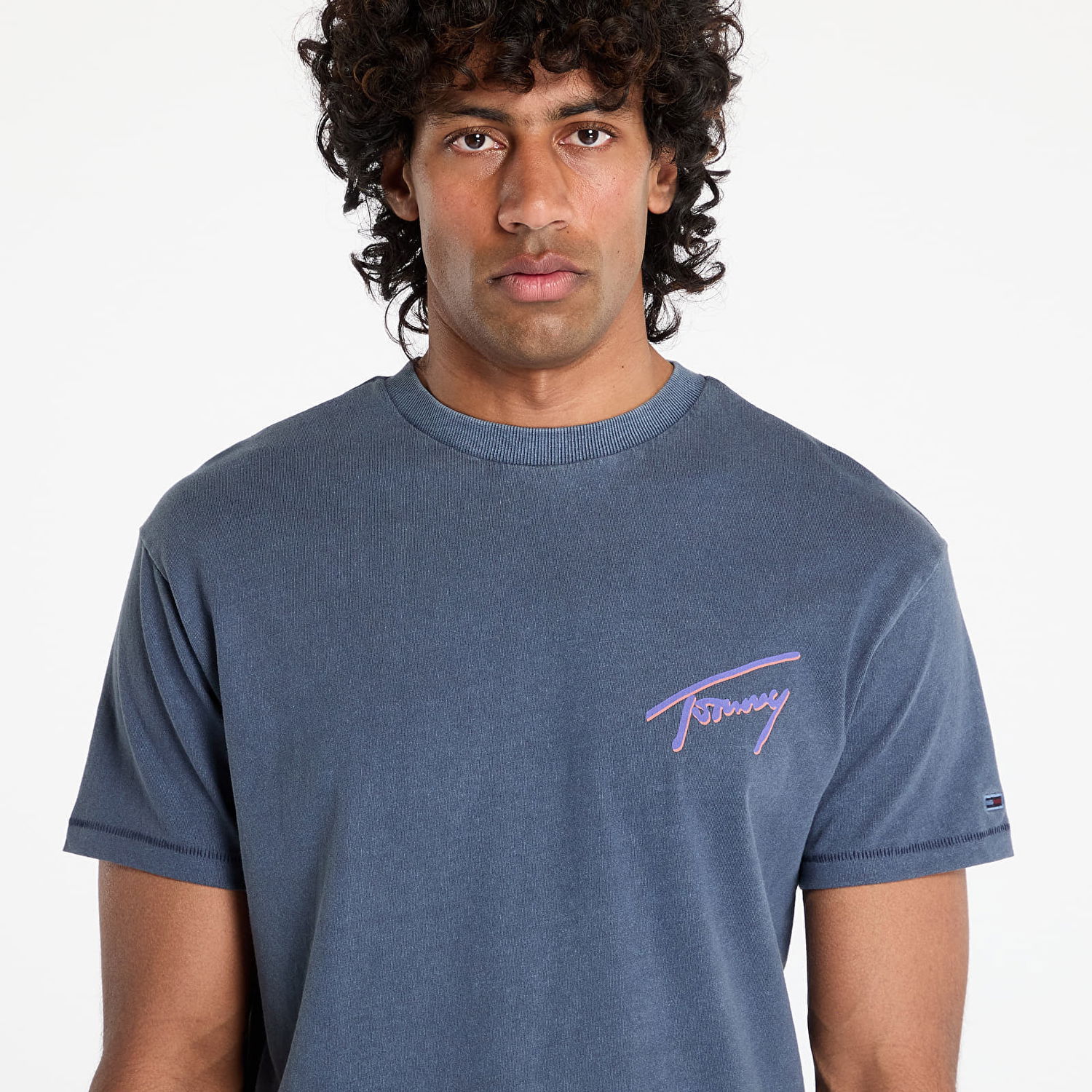 T-shirt Tommy Hilfiger Tommy Jeans Relaxed Faded Graphic T-Shirt Blå | DM0DM20768 C1G, 1