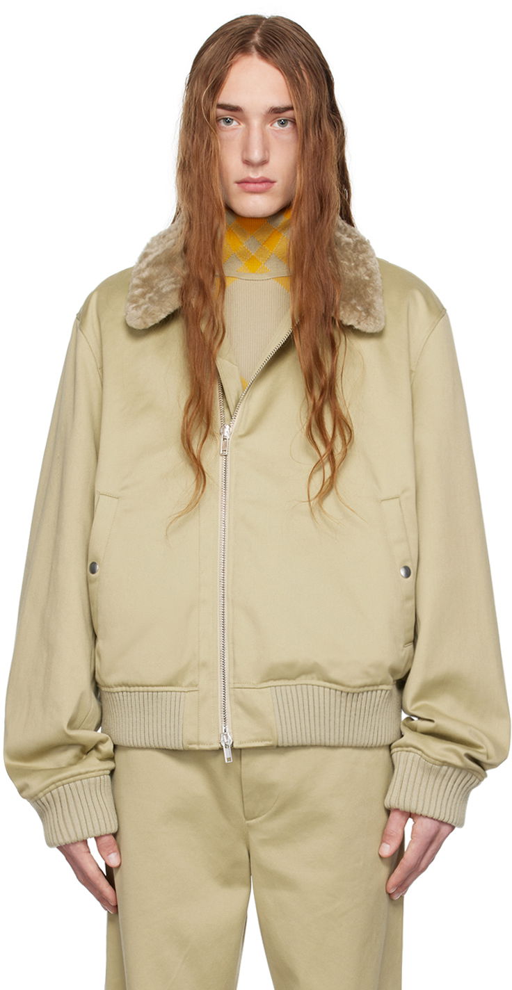 Bomberjakke Burberry Zip Bomber Jacket Beige | 8077138, 0