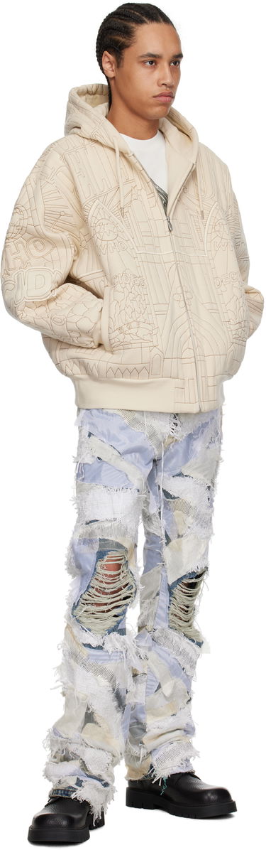 Jeans Who Decides War Who Decides War Beach Sand Patchwork Jeans Blå | 1120660001SS25, 3