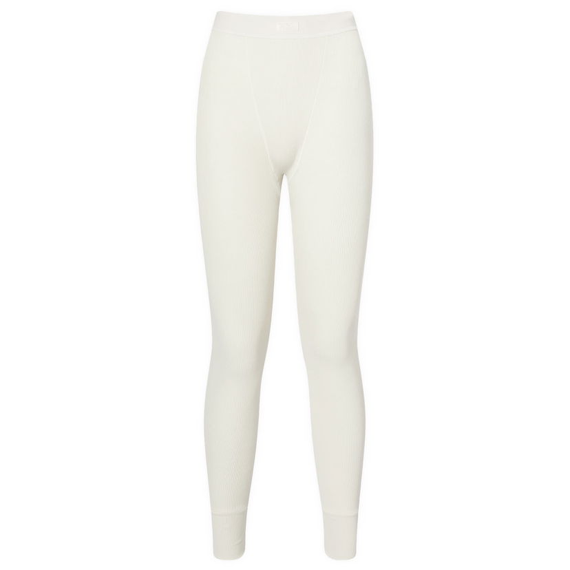 Leggings SKIMS Rib Legging Hvid | AP-LEG-0039-BN