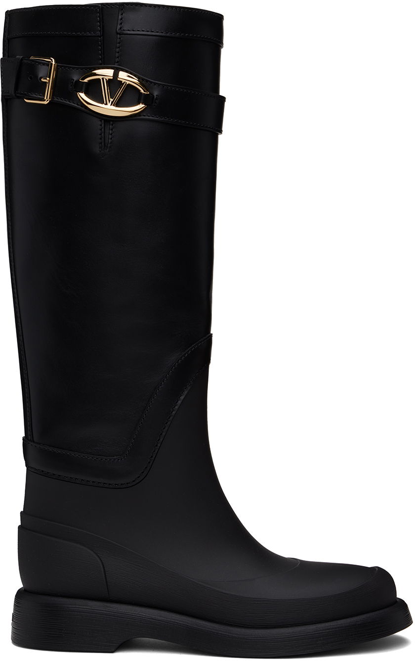 Tøj Valentino Valentino Garavani VLogo The Bold Edition Rain Boots Sort | 5W2S0JH7HEX, 0