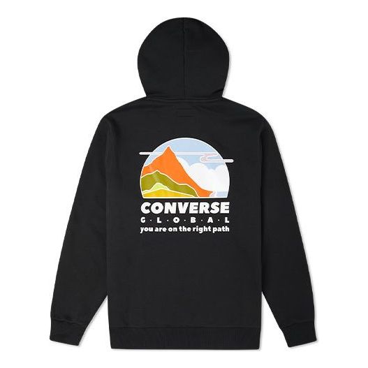 Sweatshirt Converse Loose Graphic Hoodie Sort | 10022725-A01