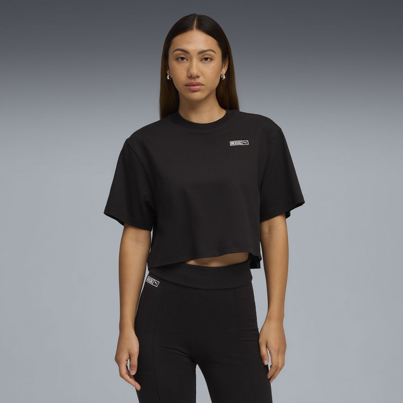 Crop top Puma PUMA x ROSÉ Women's Cropped T-Shirt Sort | 633806_01