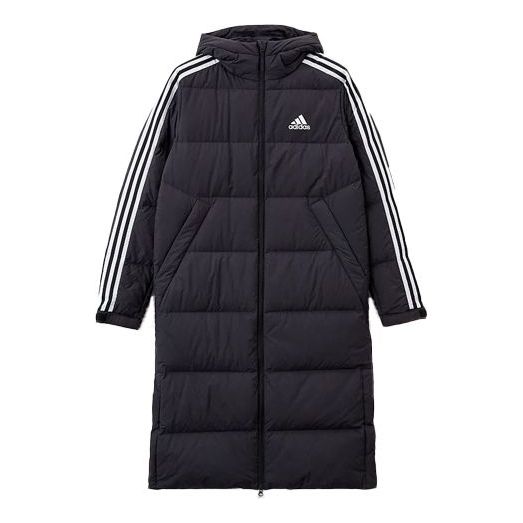 Puffer jakke adidas Originals 3ST Long Down Parka Sort | H20760