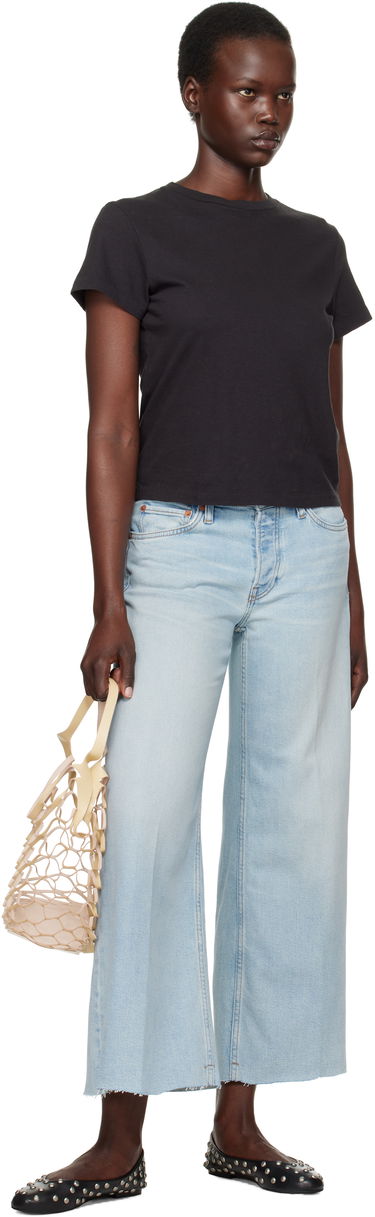 Jeans RE/DONE Re/Done Comfort Stretch Mid Rise Wide Leg Crop Jeans Blå | 190-03WMRWDLC, 3