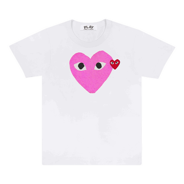 T-shirt Comme des Garçons PLAY Colored Heart T-Shirt Hvid | AZ T105 051 4, 0
