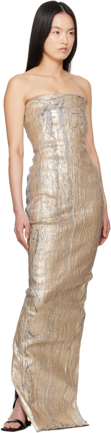 Kjole Rick Owens Rick Owens Hollywood Bustier Gown Metalisk | RP01E7524 SGMC, 3