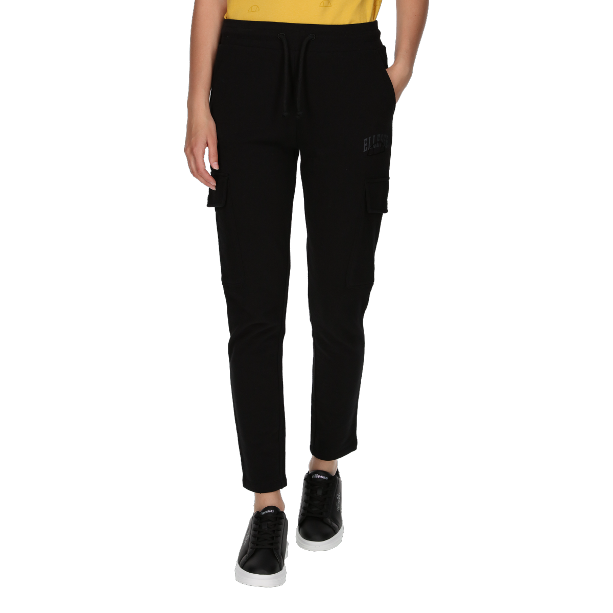 Cargo bukser Ellesse Drawstring Cargo Joggers Sort | ELA233F101-01, 0