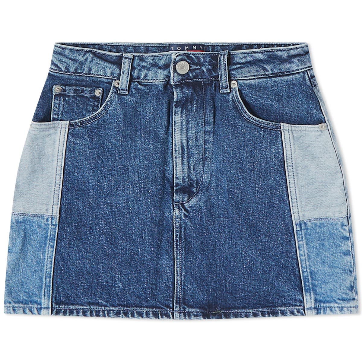 Kjole Tommy Hilfiger Denim Flag Mørkeblå | DW0DW161191A4, 0