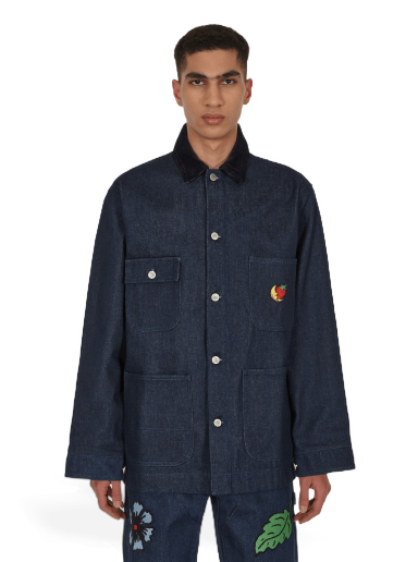 Jakke Sky High Farm Embroidered Denim Chore Coat Mørkeblå | SHF01C002 1