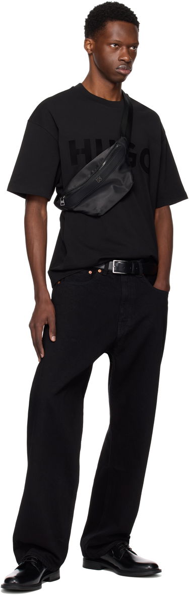 Taljetaske BOSS HUGO Twill Belt Bag with Stacked Logo Sort | 50547398, 4