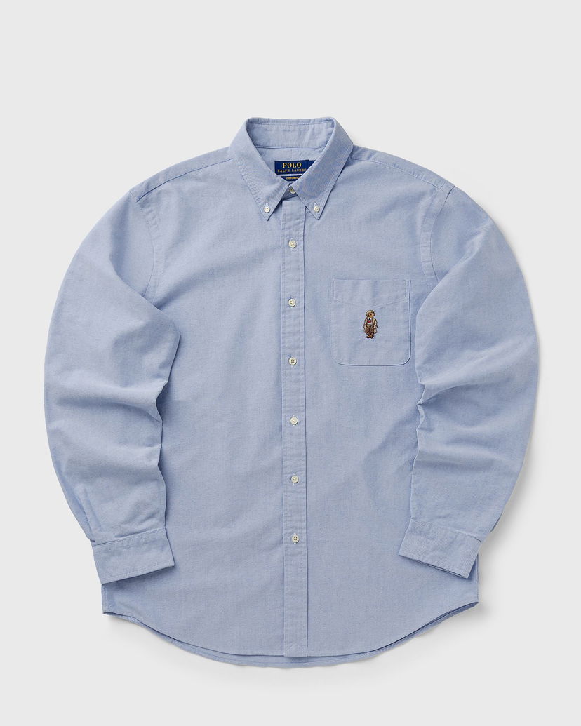 Skjorte Polo by Ralph Lauren Polo Bear Custom Fit Long Sleeve Button-Down Shirt Blå | 710P00577001